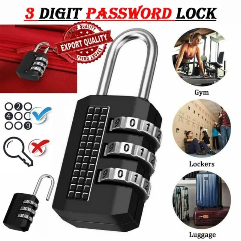 Resettable 3 digit combination padlock - Prozone