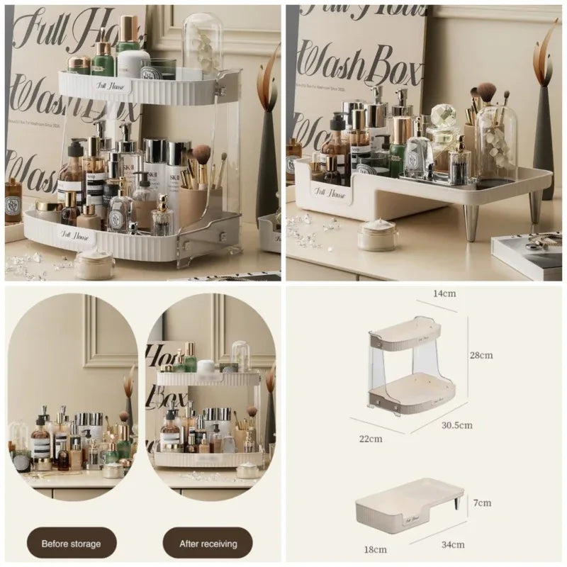2 tier Cosmetic Makeup Storage Holder - Prozone