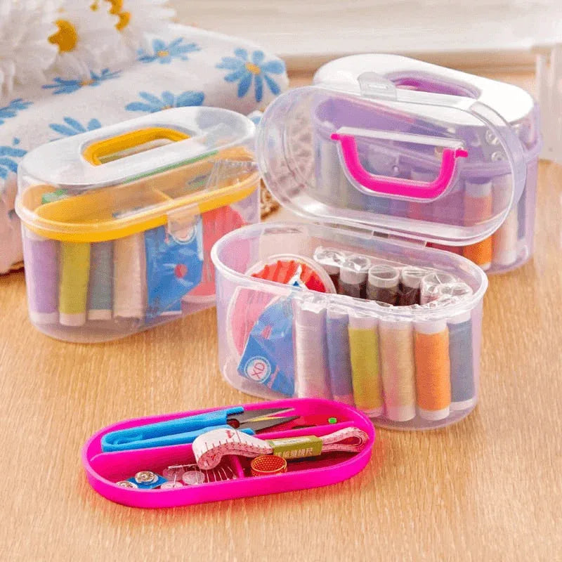 Clear plastic sewing kit tool and storage box - Prozone