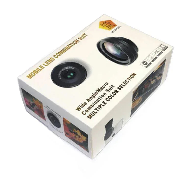 Hd optical glass wide angle + 20x macro lens camera clip kit - Prozone