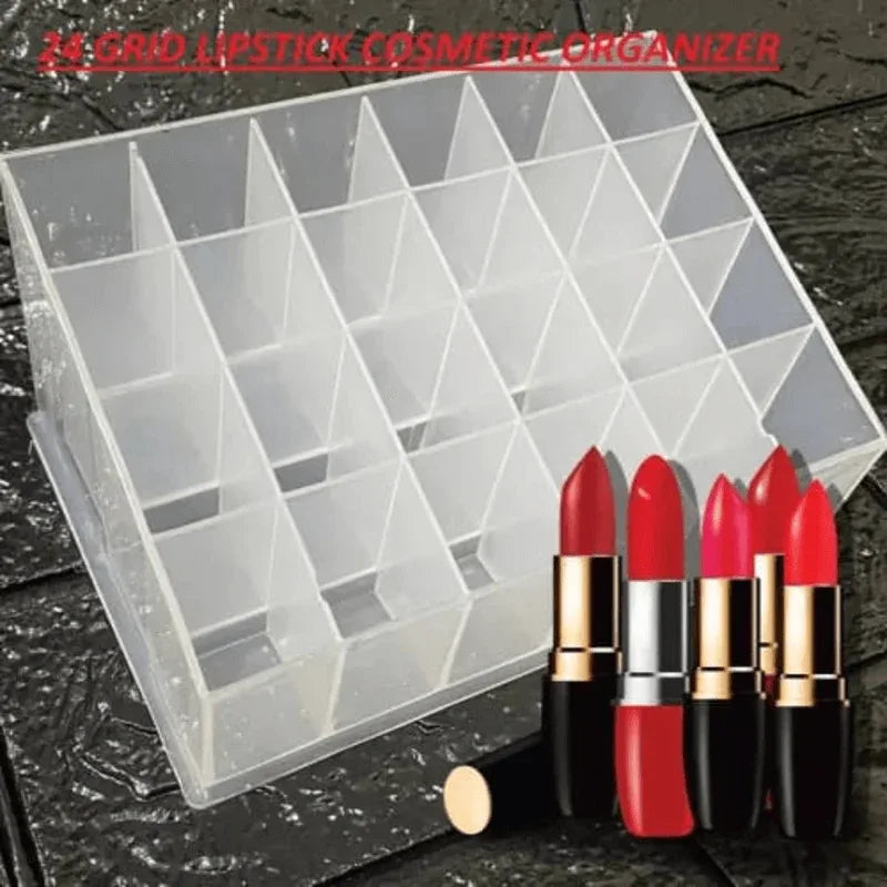 24 grid plastic lipstick transparent storage box - Prozone