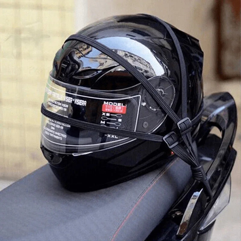Pair of retractable elastic straps with hooks for luggage helmet - Prozone