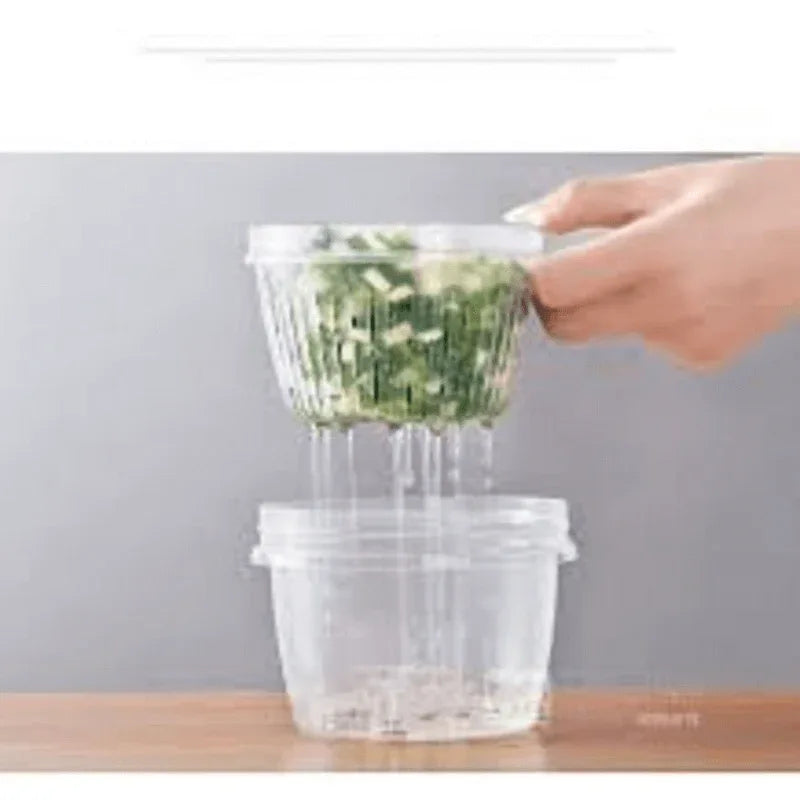 Kitchen double-layer food drain storage box - Prozone