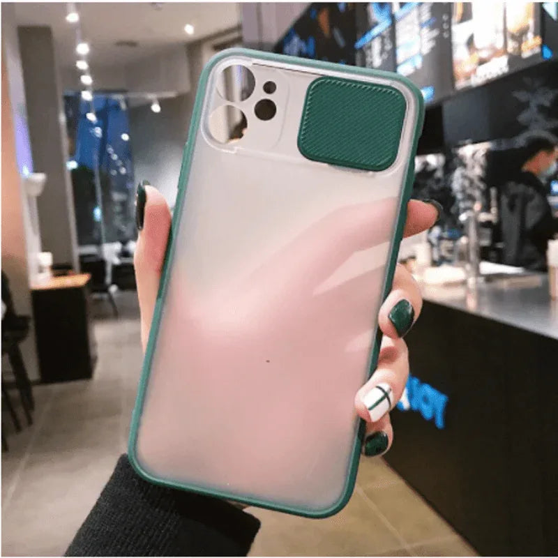 New thin slide camera lens protection phone case for iphone - Prozone