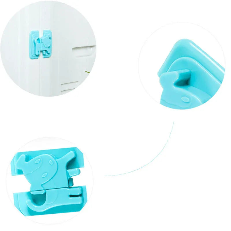 4 pcs of baby safety locks for kitchen storage doors - Prozone