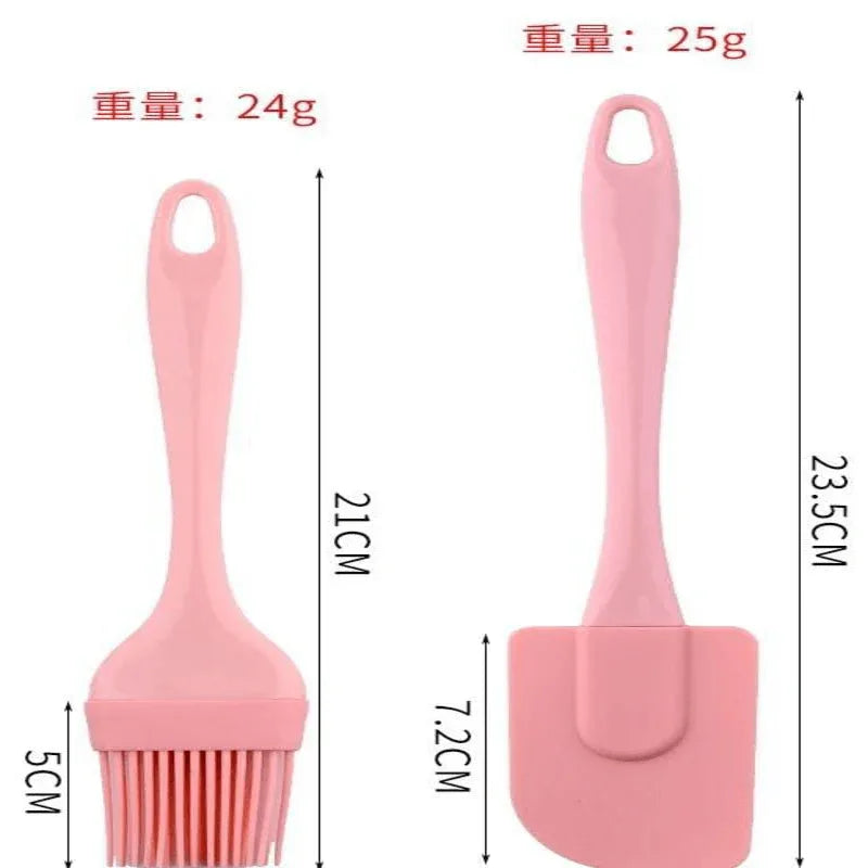 Silicone cream spatula & oil brush set - Prozone