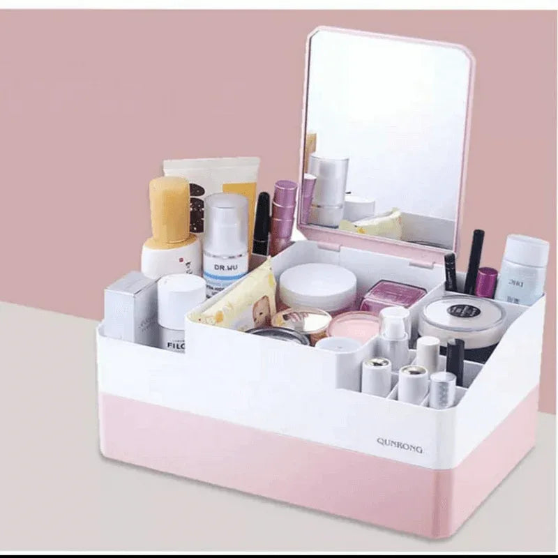 Cosmetic storage box with makeup mirror - Prozone