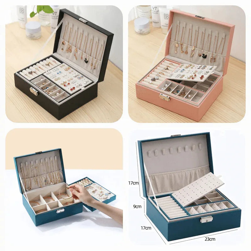 2 layer leather jewelry organizer - Prozone