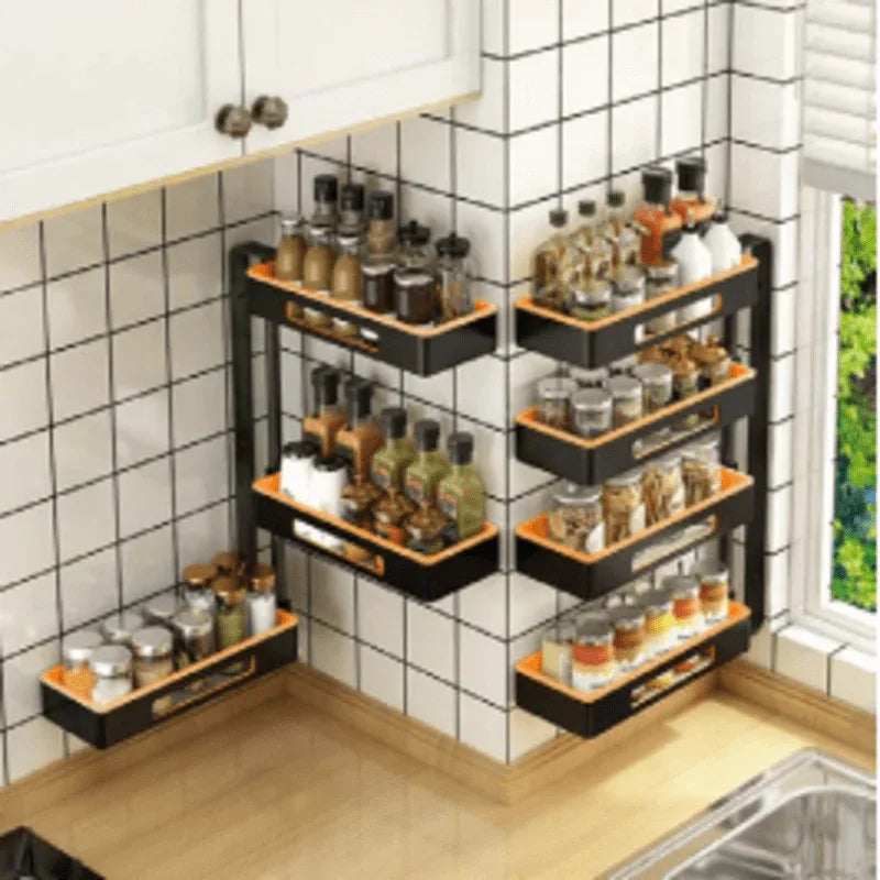 3 tier wall mounted rotating spice rack - Prozone