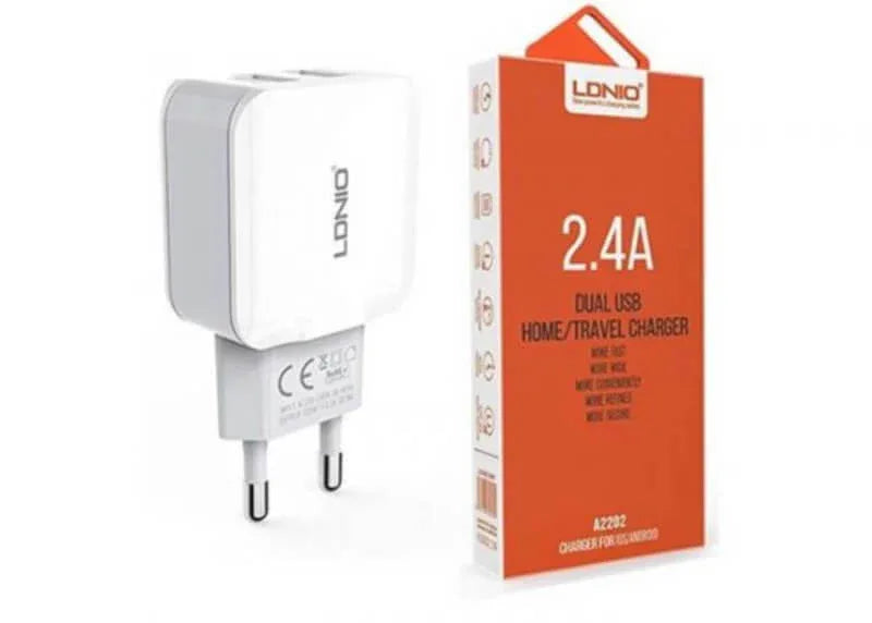 Ldnio a2202 2.4a dual usb home charger - Prozone