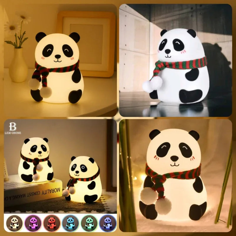 Cute Panda Silicon Night Light Lamp - Prozone