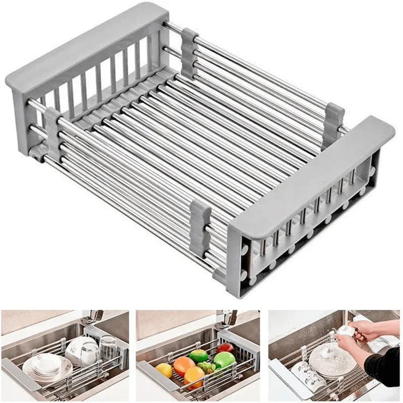 Expandable dish drying rack over sink - Prozone