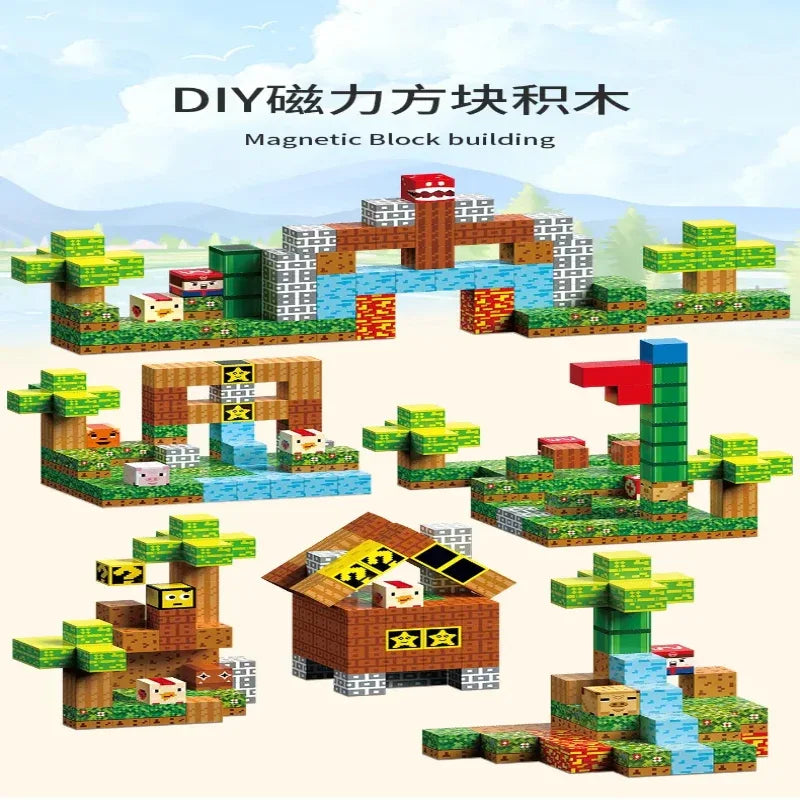 Magnetic Building Blocks Minecraft Pack of 30pcs - Prozone