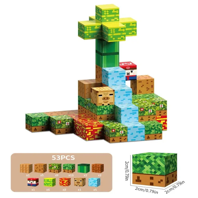 Magnetic Building Blocks Minecraft Pack of 30pcs - Prozone