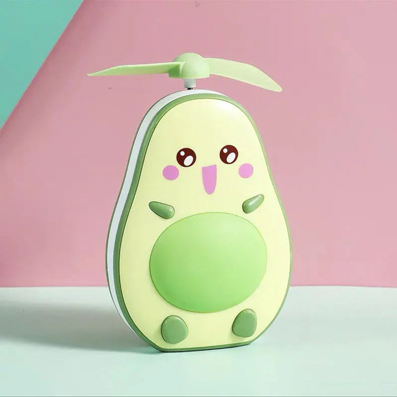Avocado shape handheld mini air cooler fan with fill light mirror - Prozone