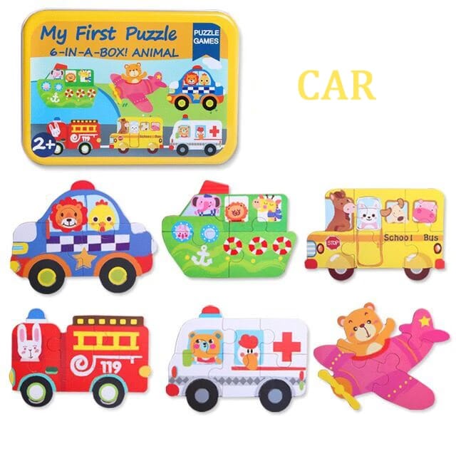 Wooden Floor Puzzles for Toddlers Transport Vehicles - Prozone