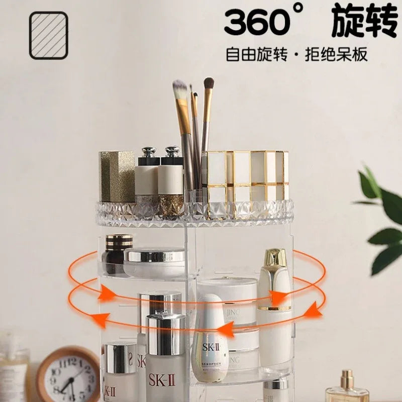 Rotating Crystal Cosmetics Makeup Organizer Box Pack - Prozone