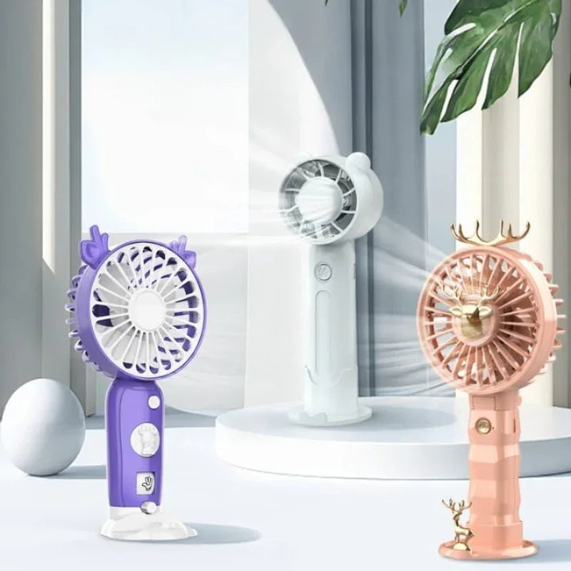 Deer Shape Rechargeable Foldable Hand Fan - Prozone