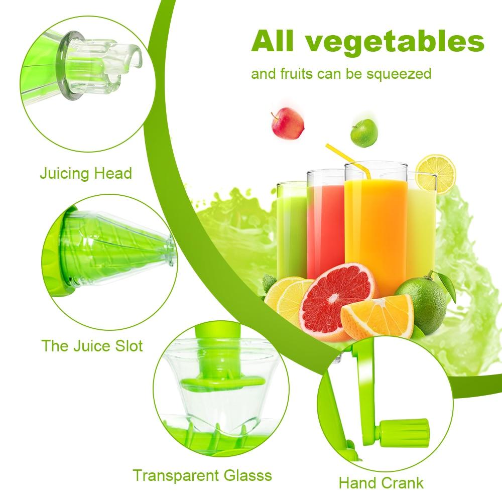 Multifunction Manual Hand Juicer Fruit Vegetable Extractor Portable DIY Kitchen
