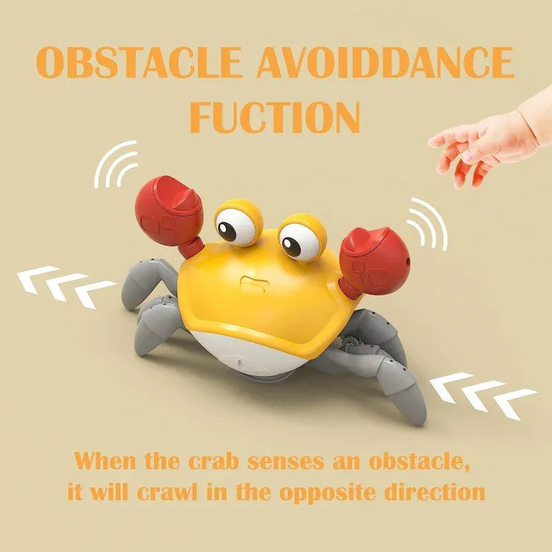 BATTERY OPERATED CUTE SENSOR CRAB WITH LIGHT SOUNDS - Prozone