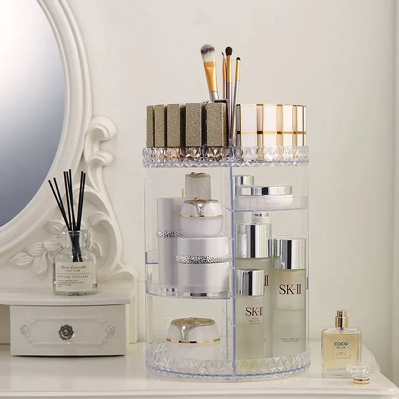 Rotating Crystal Cosmetics Makeup Organizer Box Pack - Prozone
