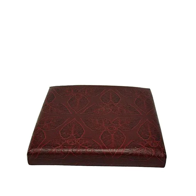 Folding storage ottoman foot rest & stool - maroon - Prozone