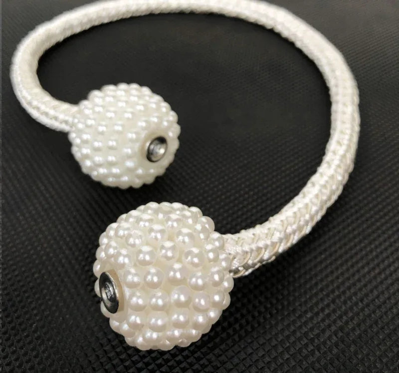 Magnetic curtain tiebacks pearl ball - Prozone