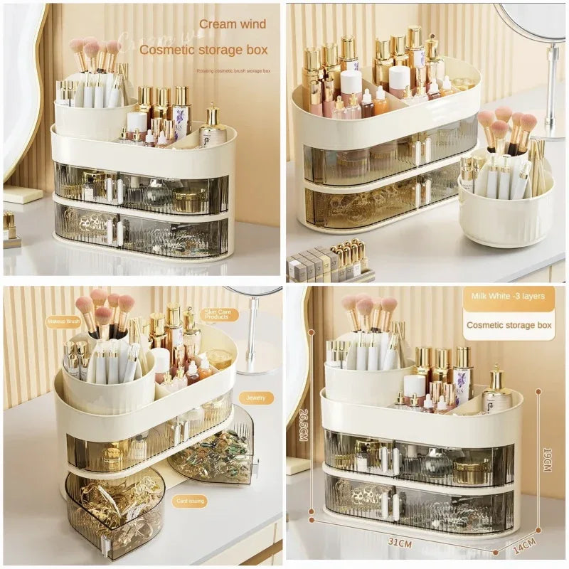 Detachable makeup organizer with three layers - Prozone