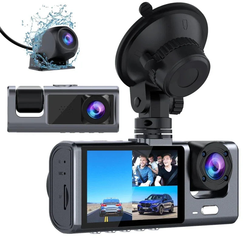 3 channel k02 dash cam 2.5k 1080p with builtin gps wifi - Prozone