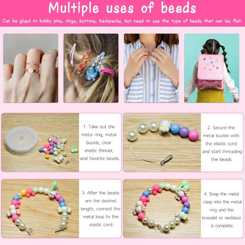 kids threads beads set art and craft jewelry - Prozone