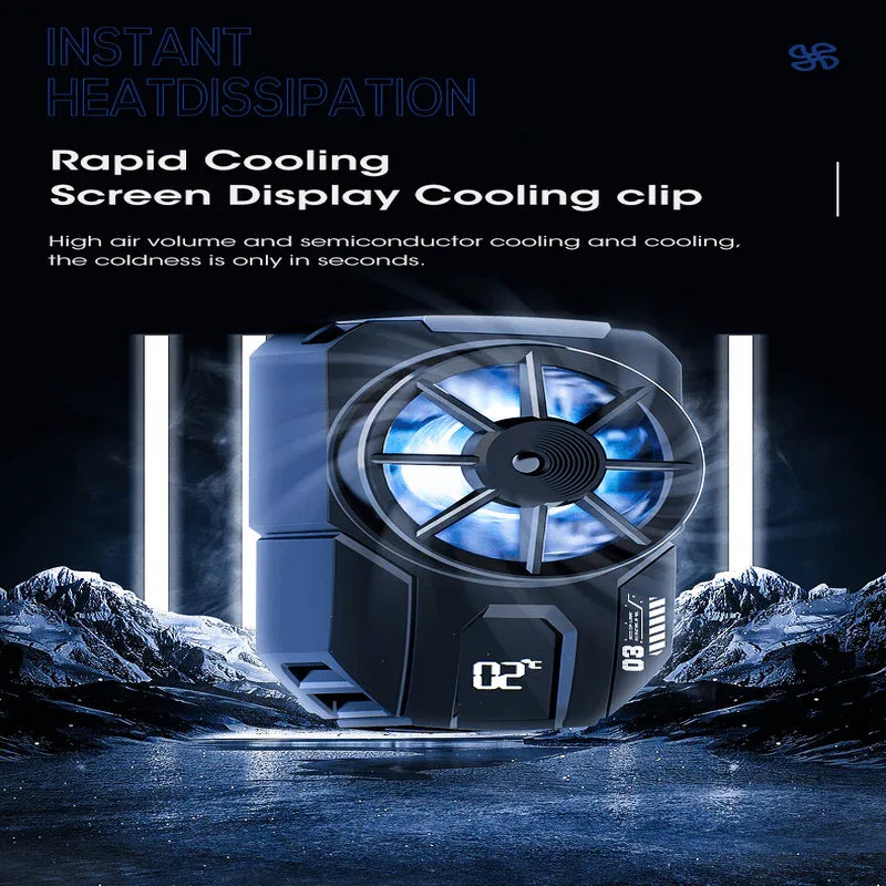 Portable dla3 mobile phone radiator cooling fan digital display - Prozone