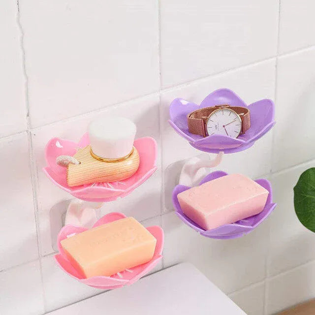 Wall mounted double layer lotus flower shaped soap holder - Prozone