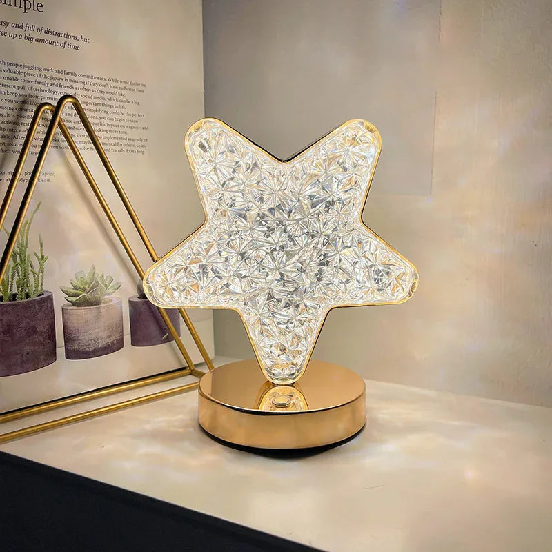 Star shape crystal night light lamp - Prozone