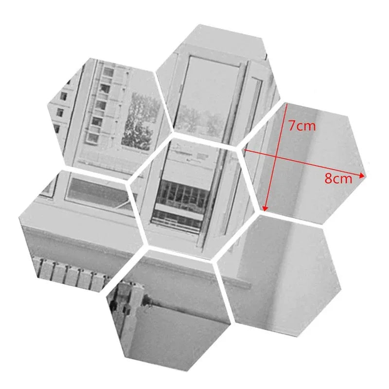 8 pcs big hexagon acrylic wall sticker - Prozone