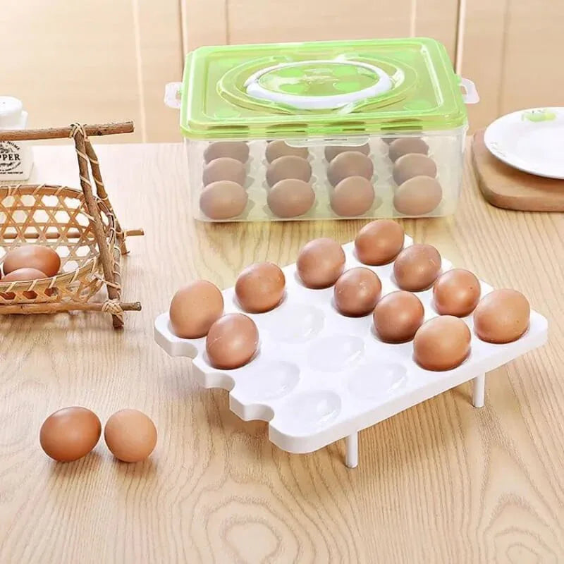 Egg storage holder box double layer 16 grids per layer - Prozone