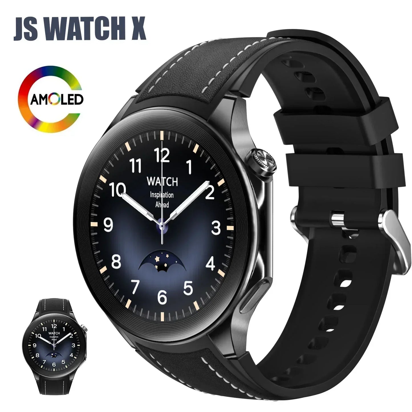 JS WATCH X 1.43inch AMOLED Display Smart Watch NFC Bluetooth Calling, automatic heart rate monitoring With FITCLOUDPRO APP - Prozone