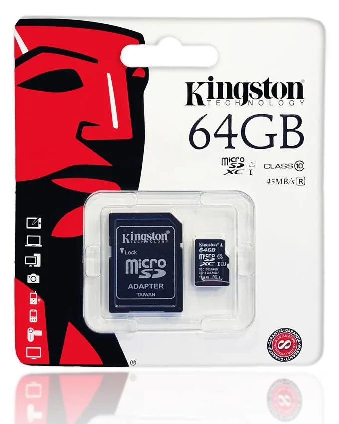 Kingston MICRO SD 64GB Memory Card - Prozone