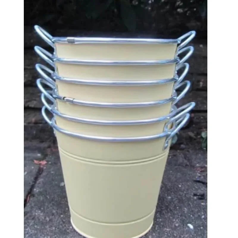 Stainless steel round flower pot with handles - Prozone