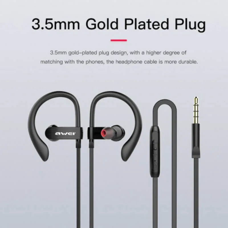 Ear sport super bass earphone wired music mic headphone - Prozone