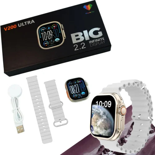 V200 NEW FASHION ULTRA 2.2 LARGE SCREEN IP68 WATERPROOF SPORT SMART WATCH