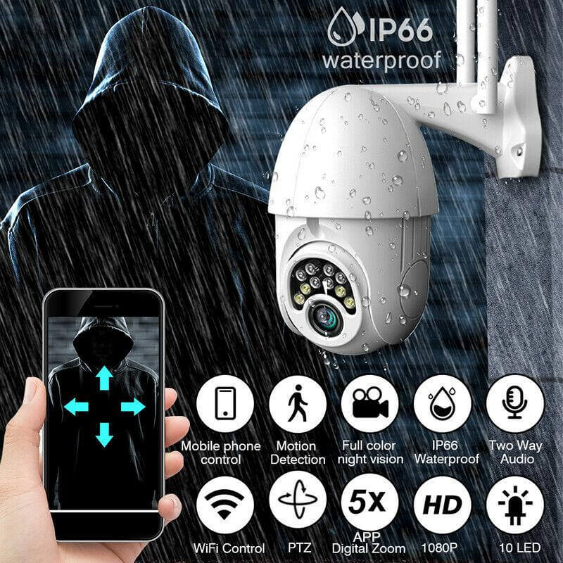 WIFI Outdoor HD Wireless Waterproof PTZ IP Security Camera