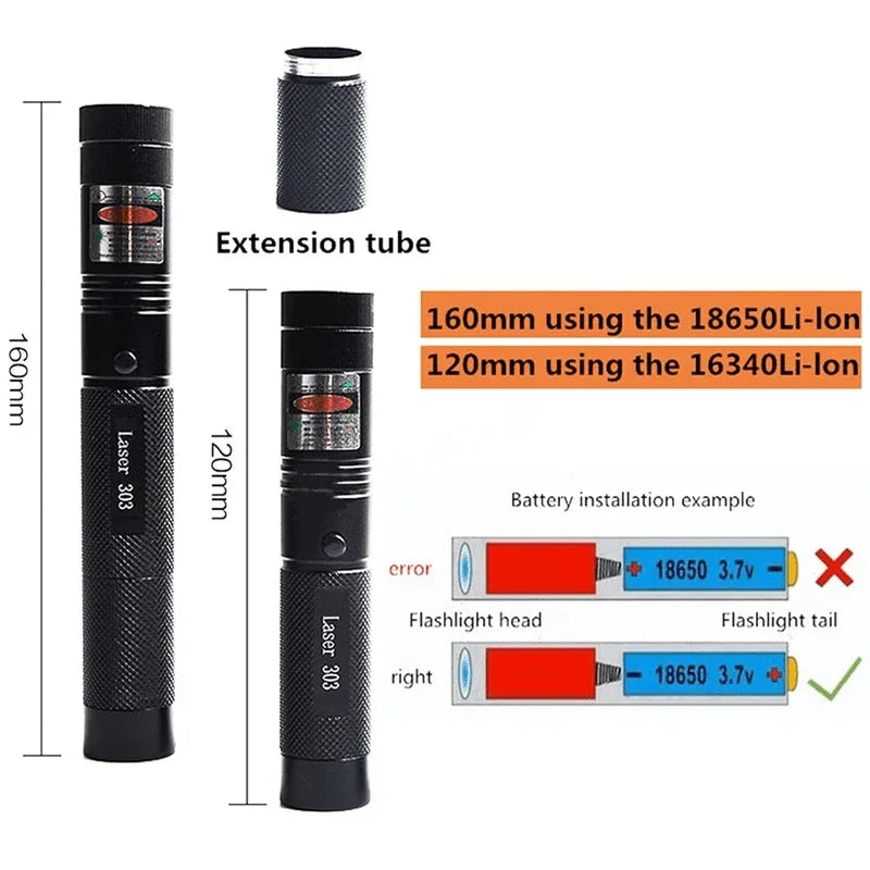 Green laser pointer pen with safety lock key - Prozone