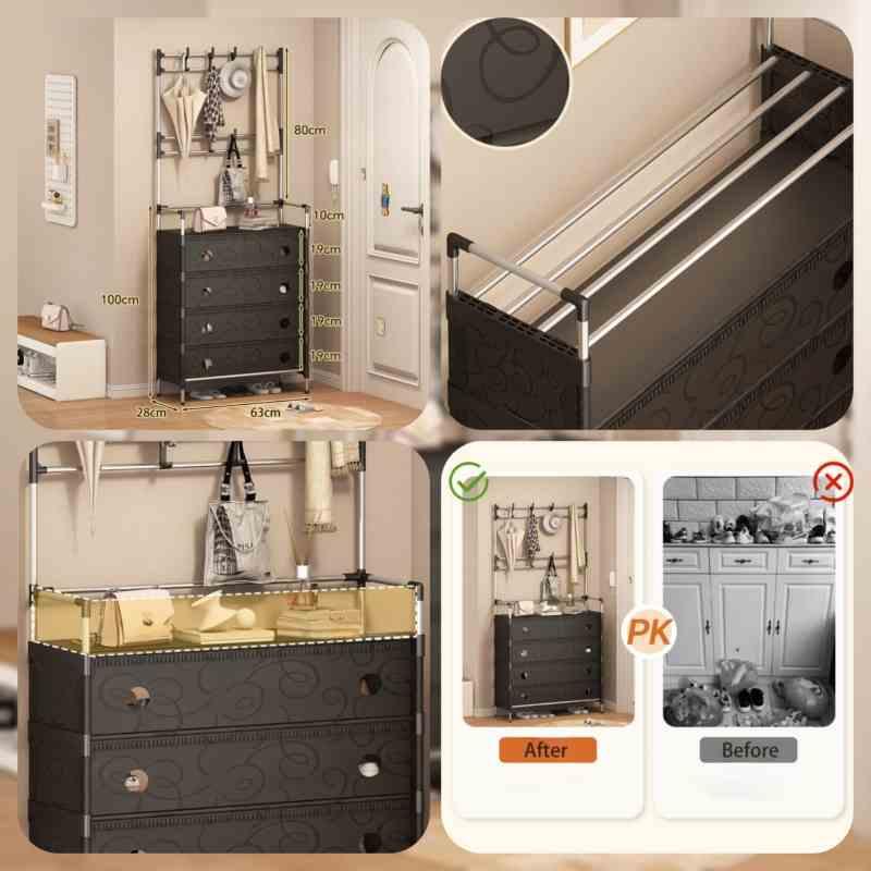 Dust Proof Multifunctional Coat and Shoes Rack - Prozone