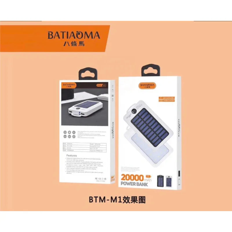 Batiaoma 10000 mah solar power bank - Prozone