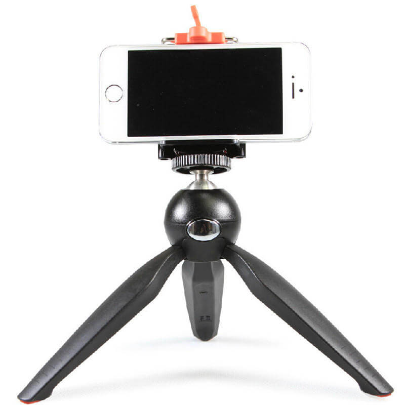 Yunteng yt-228 - mini tripod with mobile clip - black