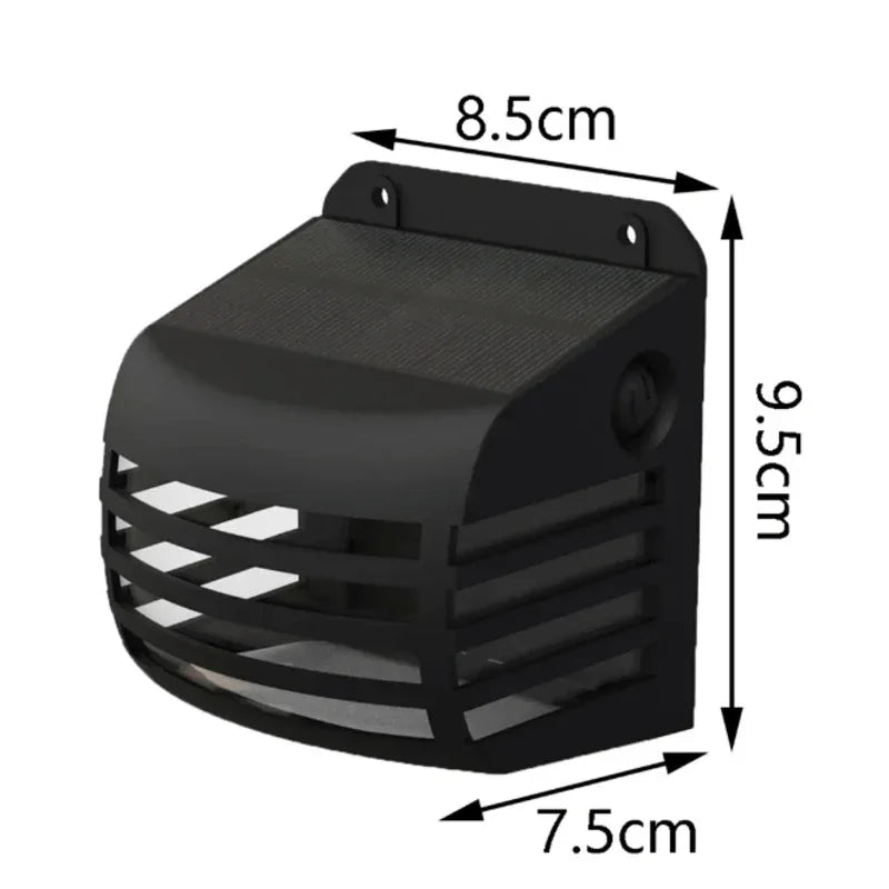 Solar powered outdoor wall light black - Prozone