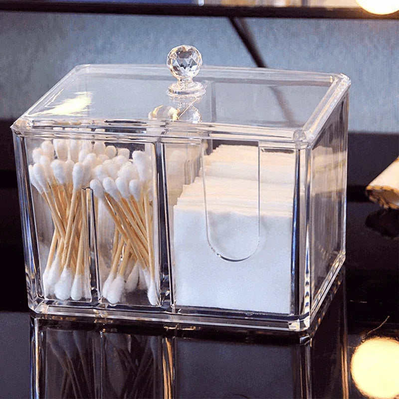 Acrylic cotton swab holder makeup box - Prozone