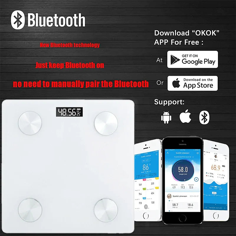 Electric smart bluetooth digital scale lcd - Prozone