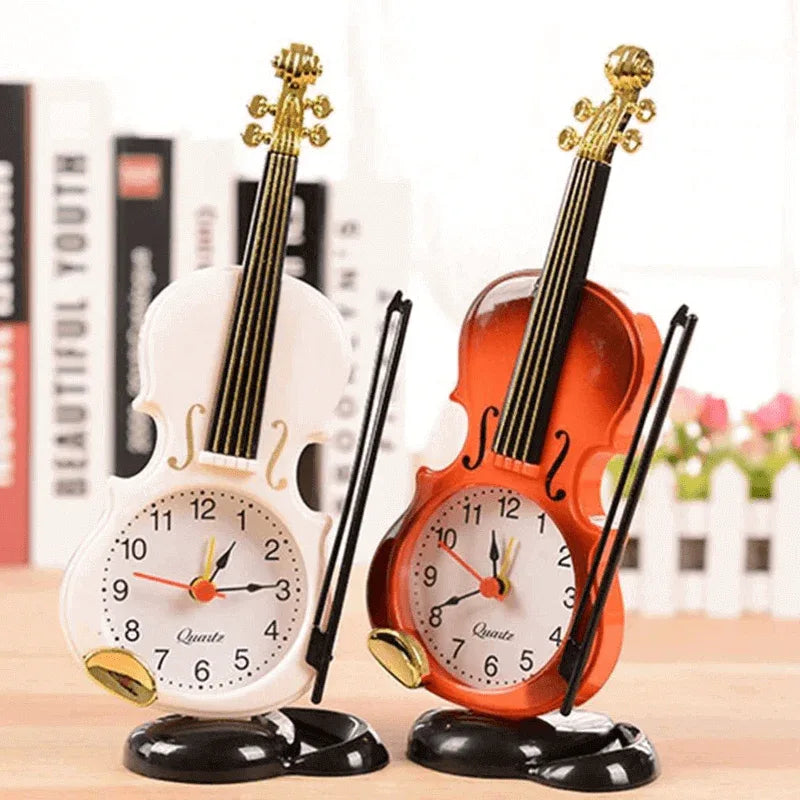 Creative table clock student violin - Prozone