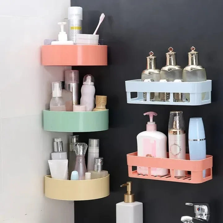 Multipurpose bathroom shelf wall holder storage rack - Prozone